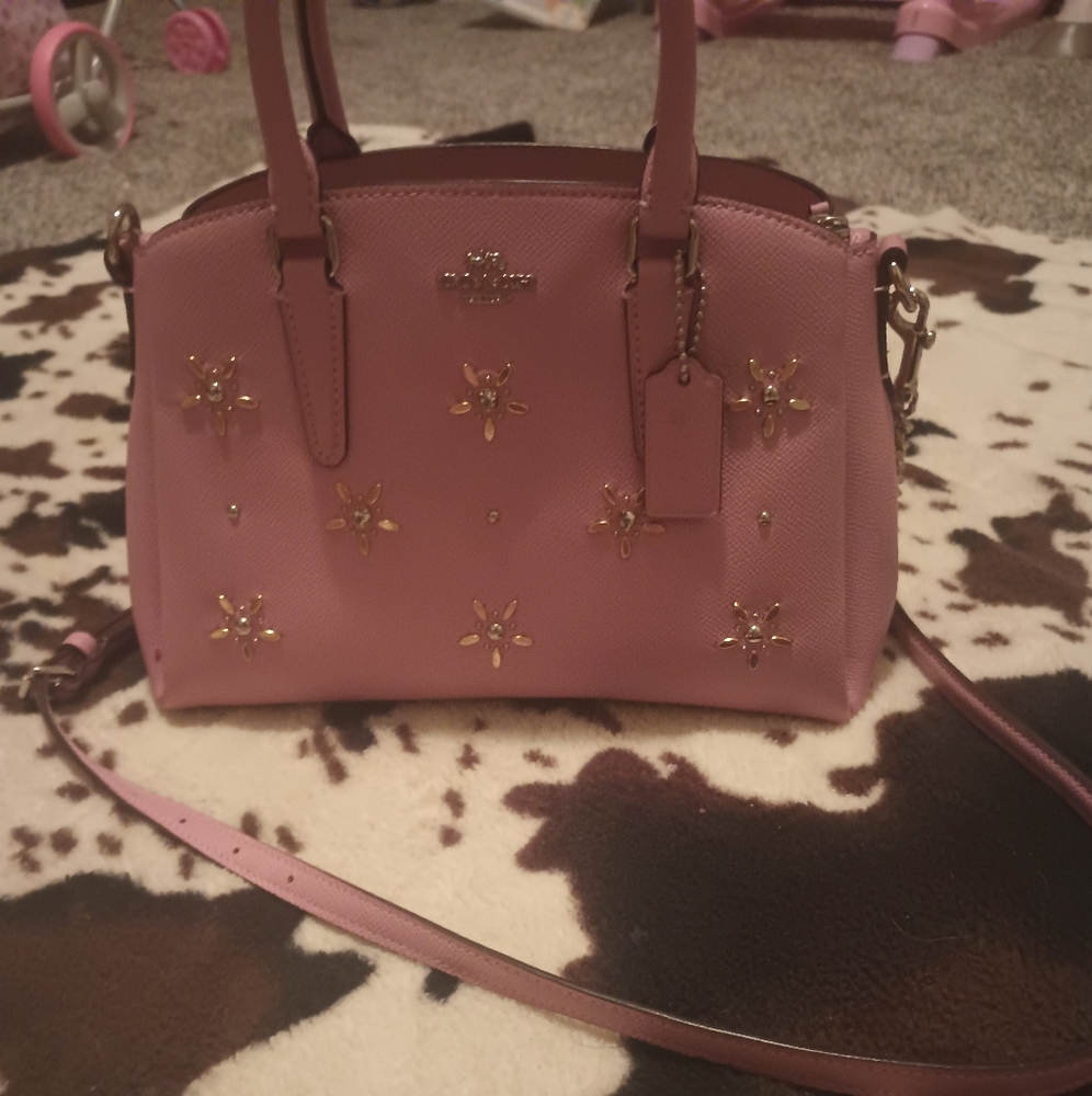 Elegant Pink Floral Women's Bag